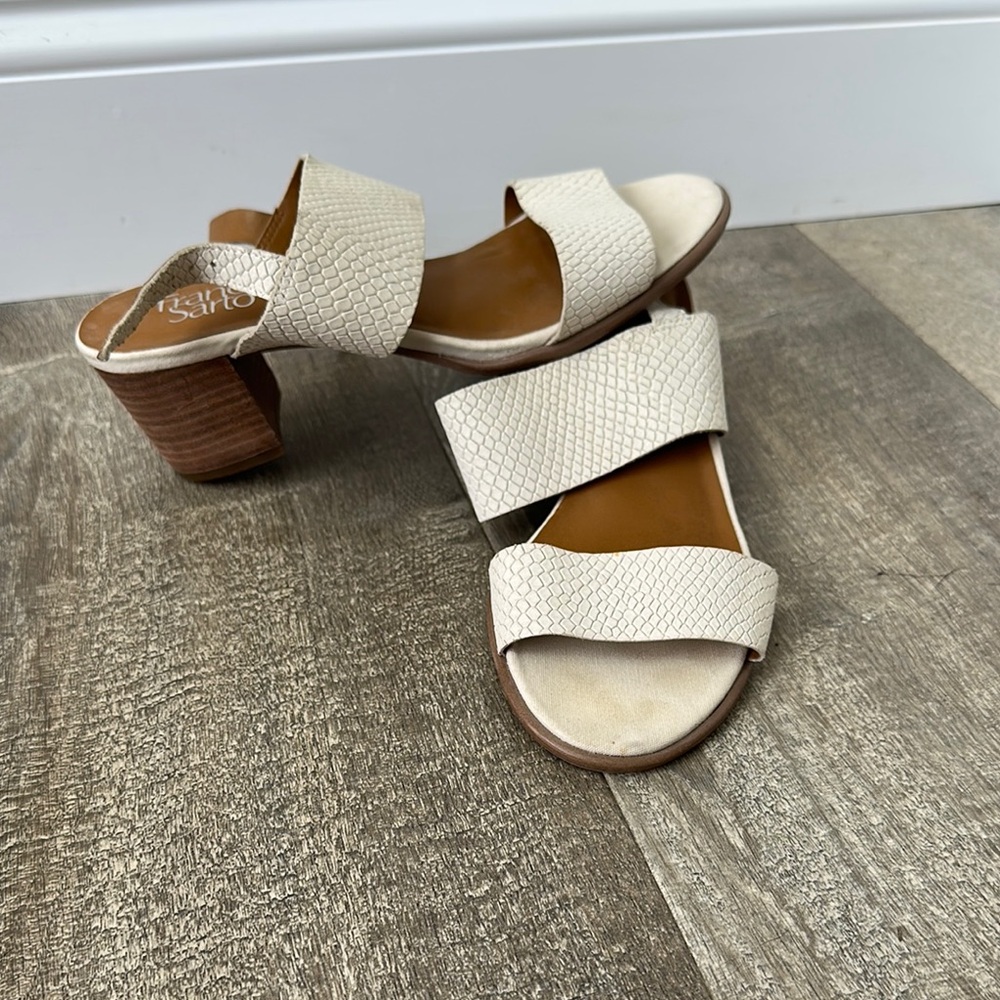 Franco Sarto size 7.5 Stylish Cream Sandals